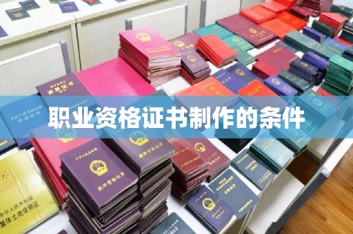 通许职业资格证书制作的条件