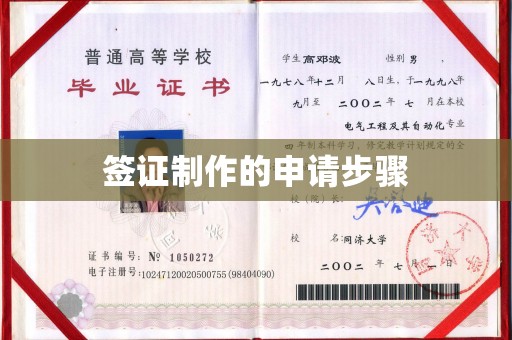 通许签证制作的申请步骤