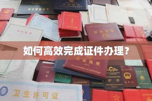 通许如何高效完成证件办理？