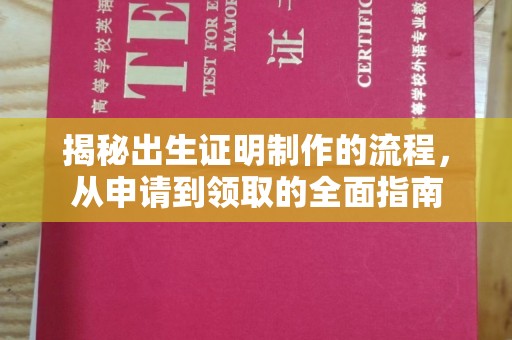 通许揭秘出生证明制作的流程，从申请到领取的全面指南